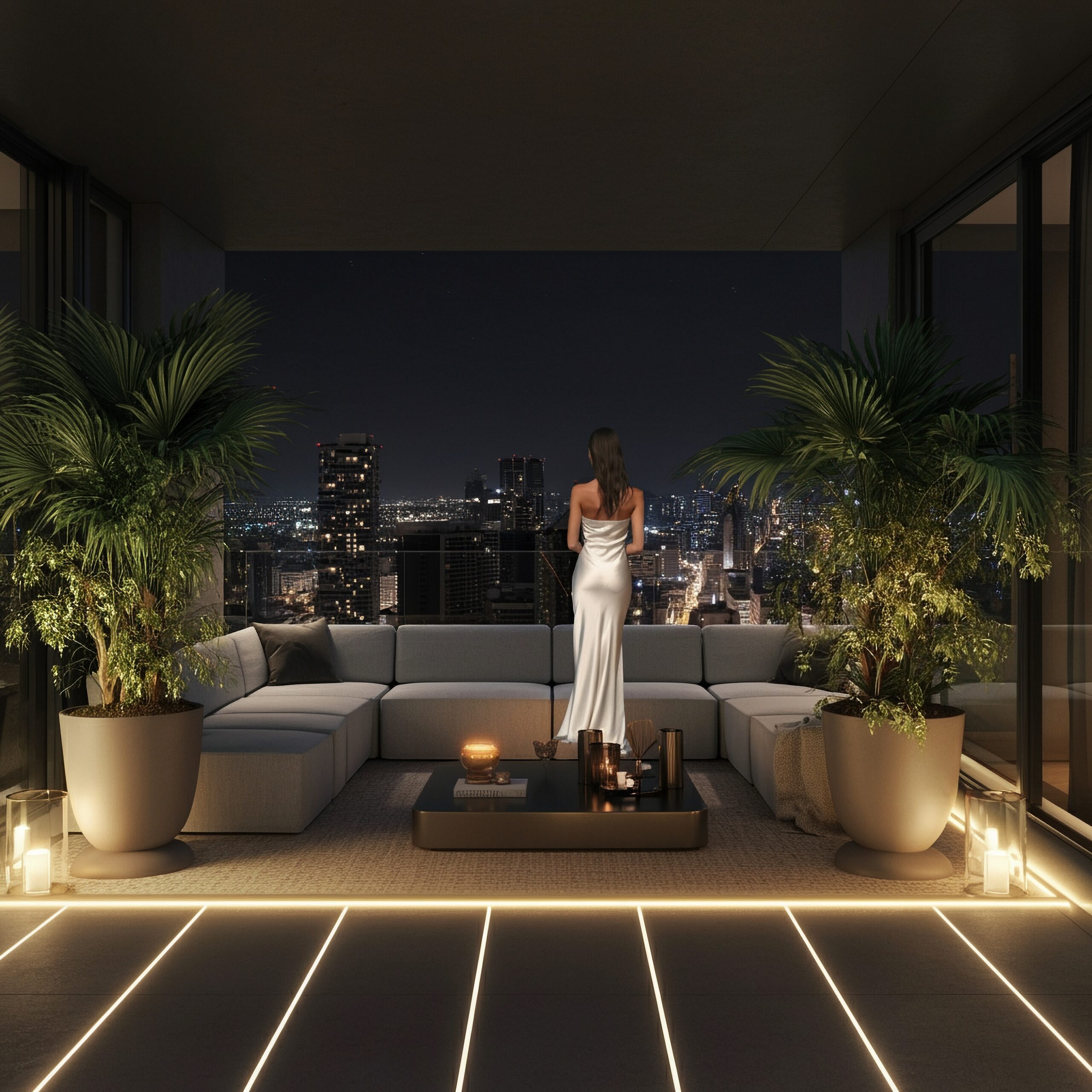 Design,Aa,Luxurious,Modern,Penthouse,Balcony,Featuring,Sleek,Modular,Seating,