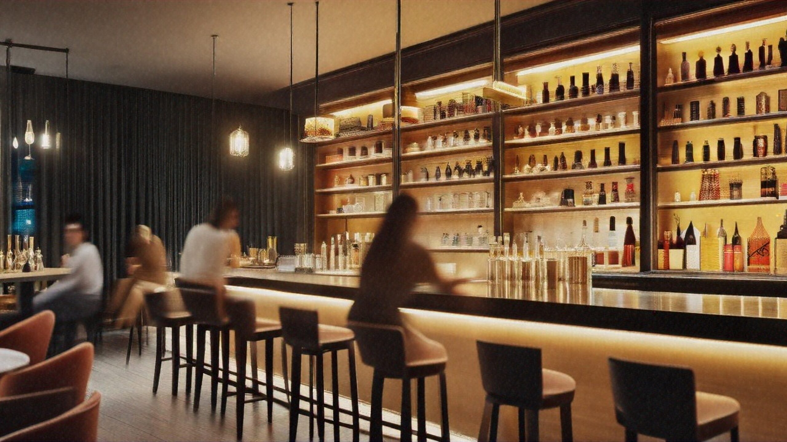 A,Luxurious,And,Elegant,Indoor,Bar,With,A,Warm,And